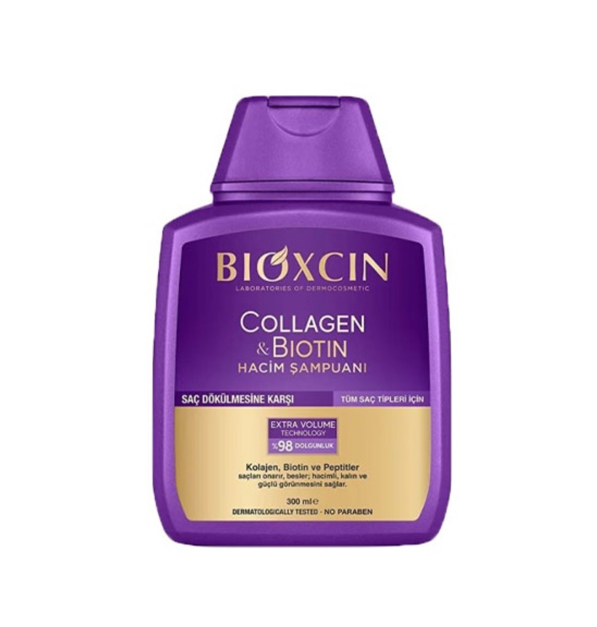 شامپو ضد ریزش و حجم دهنده مو بنفش، مناسب موهای کم حجم و نازک، برند بیوکسین